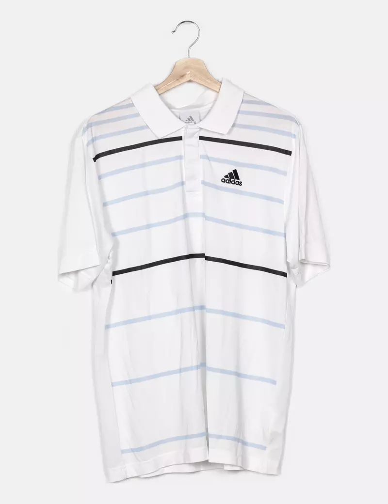 Adidas Polo blanco con rayas