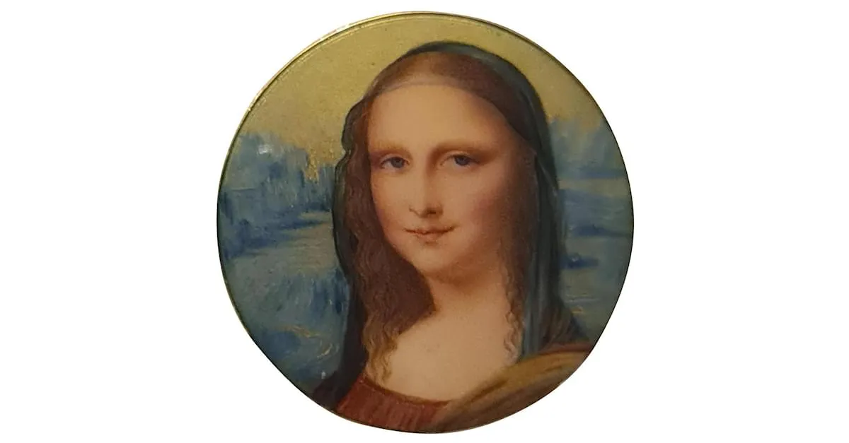 Autre Marque broche Mona Lisa Azul 