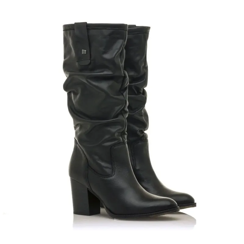 Mustang 52304 Women's Black High Heel Boots.