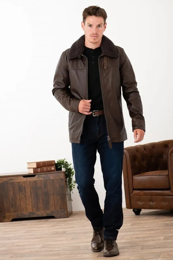 Cazadora Hombre Schott Lcmaine Brown