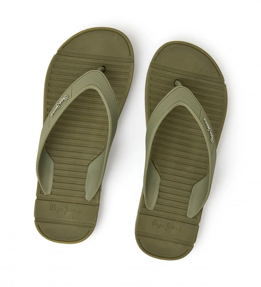 Green Flip Flops Beach