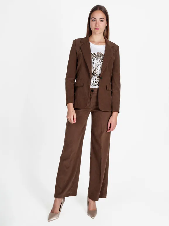 Daystar Pantalón casual de terciopelo para mujer.