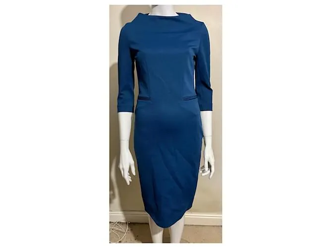 Diane Von Furstenberg Vestido tubo azul Maidey de DvF New 