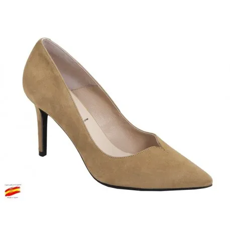 High Heel Suede Leather Woman Shoe by Alarcón.