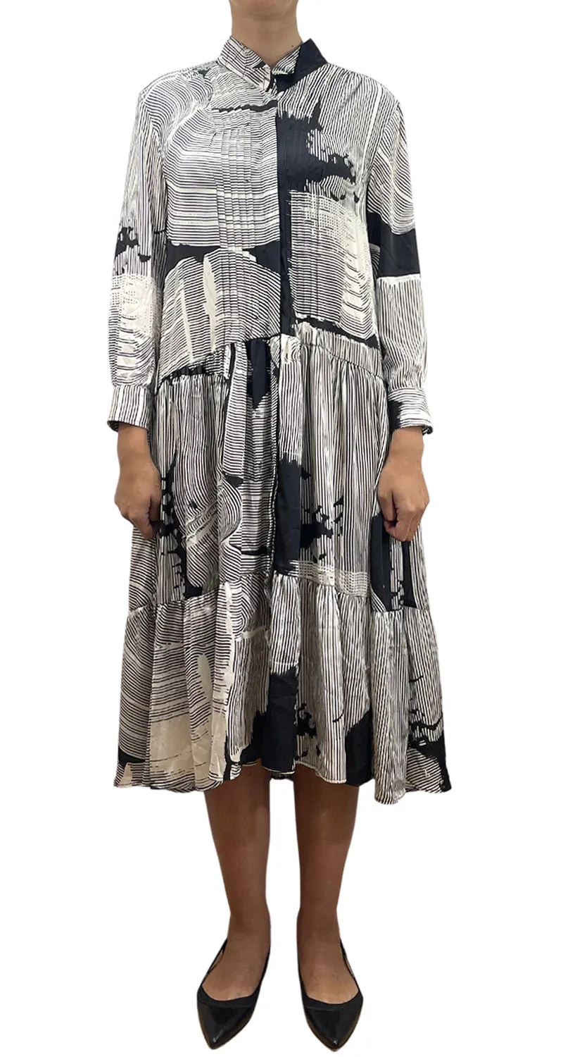 H&M Vestido Blanco y Negro