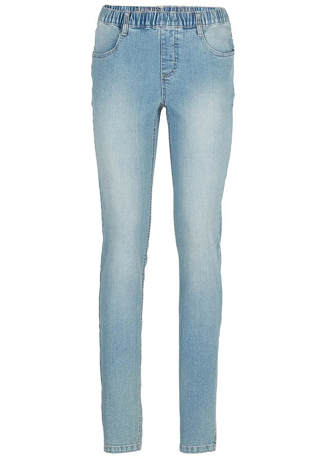 Faded Blue Wash Effect Jeggings