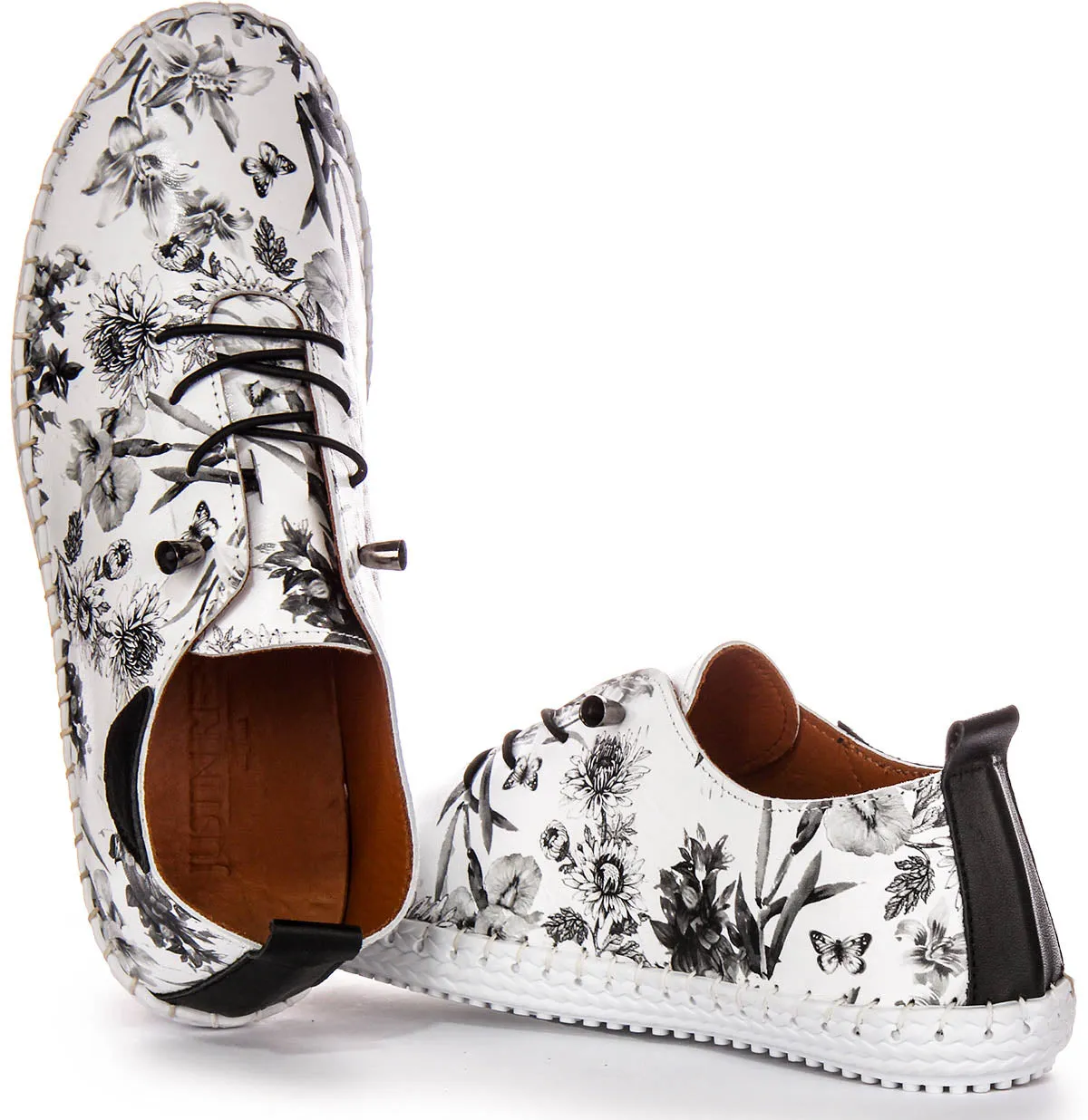 Justinreess Inglaterra Lexi 3 en floral blanco para mujeres