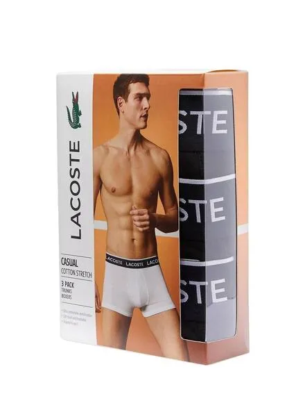 Lacoste Casual Negro Hombre boxer pack of 3 boxers.