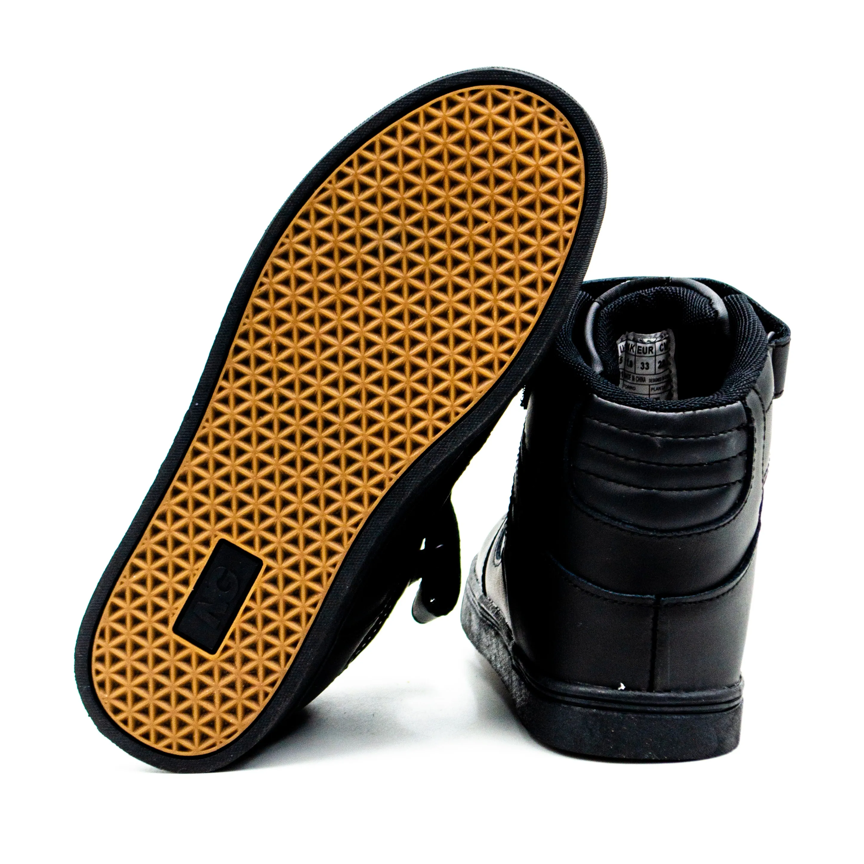 Natgeo Zapatilla urbana con velcro y caa negro Ninos