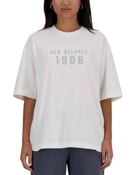New Balance White Women's College T-shirt