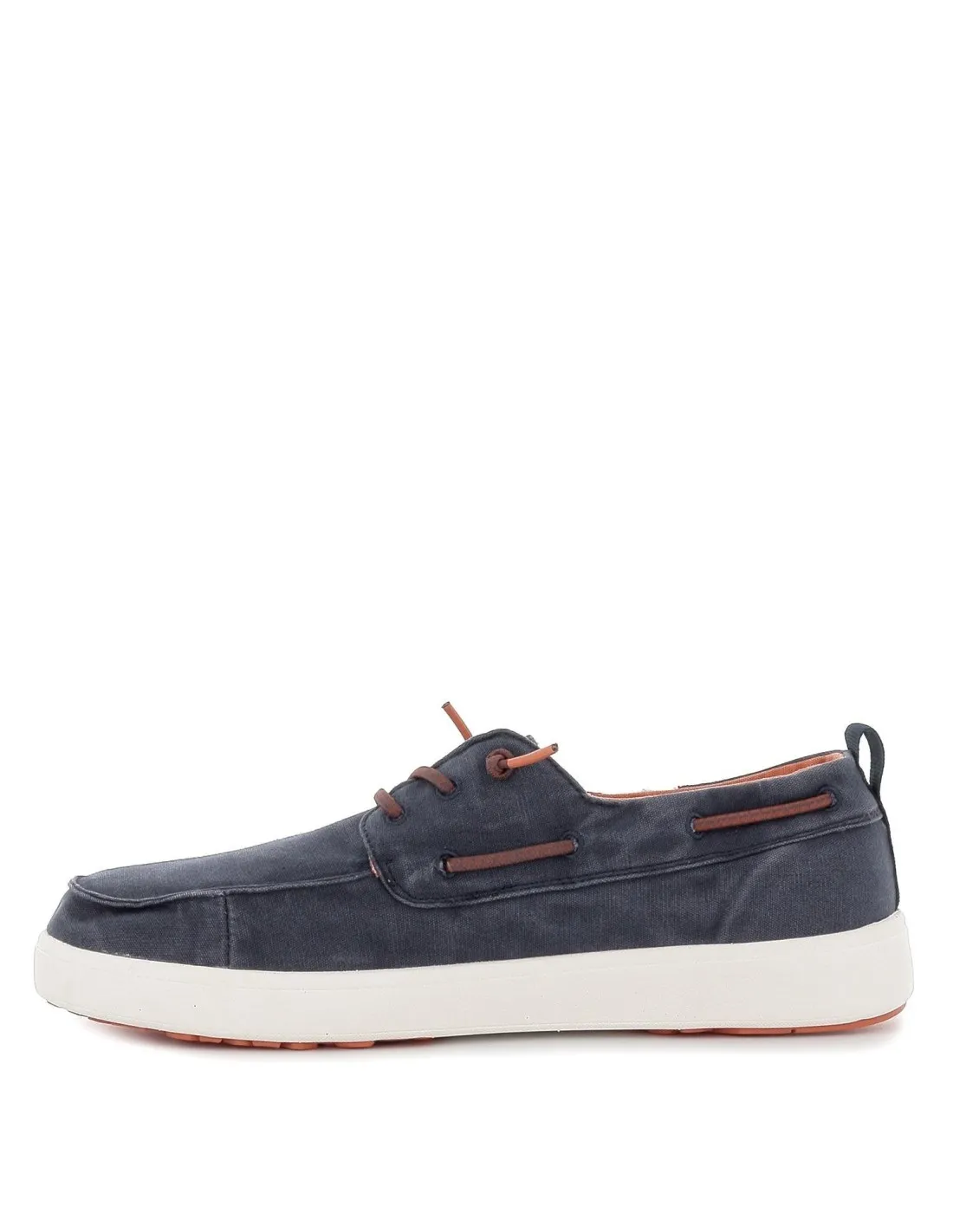 Walking Pitas Vintage Textile Blue Men's Casual Boat Shoe