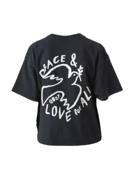 OBEY Camiseta Pace And Love All Dove Raegan Mujer Black