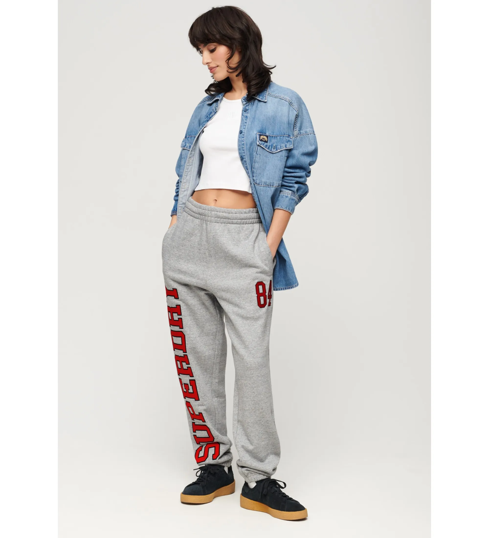 College Gray Boyfriend Jogger Pants