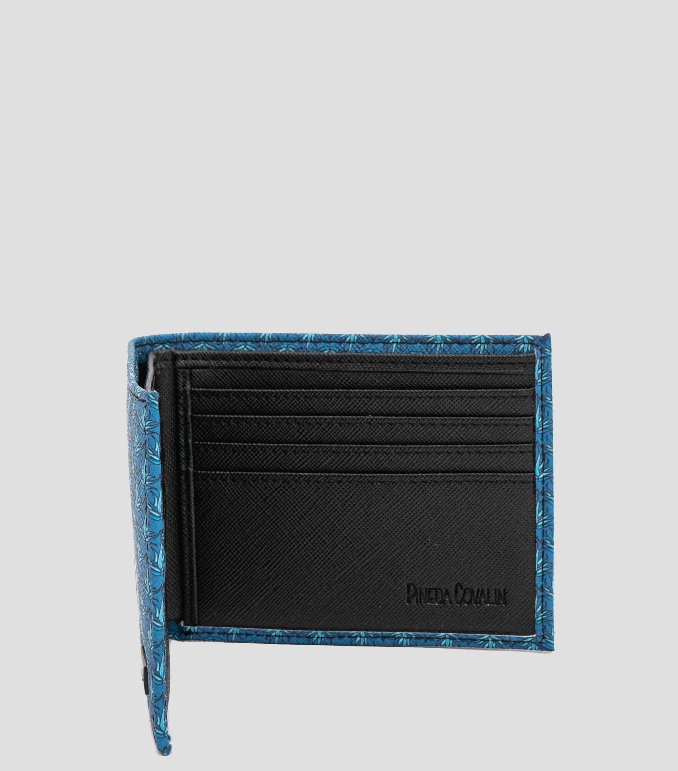 Pineda Covalin Cartera bifold azul con agaves Hombre
