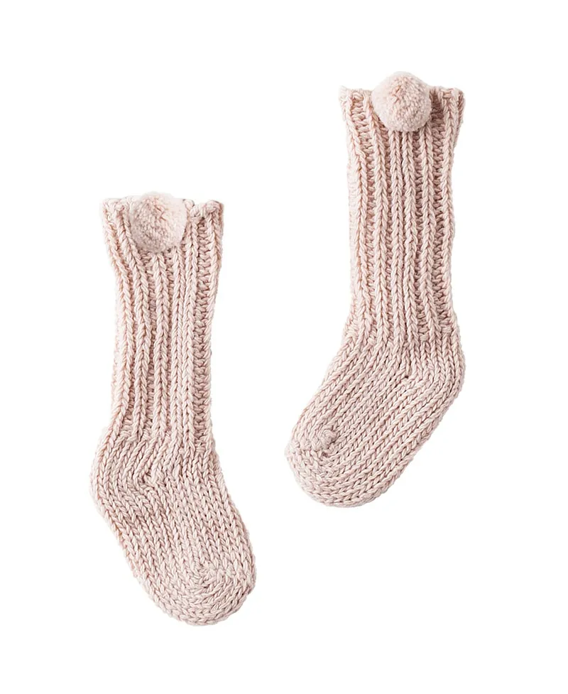 Pink Knit Sock NANOS Baby Girl