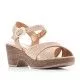 Redlove cream color high heel sandals with crisscross straps