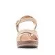 Redlove cream color high heel sandals with crisscross straps