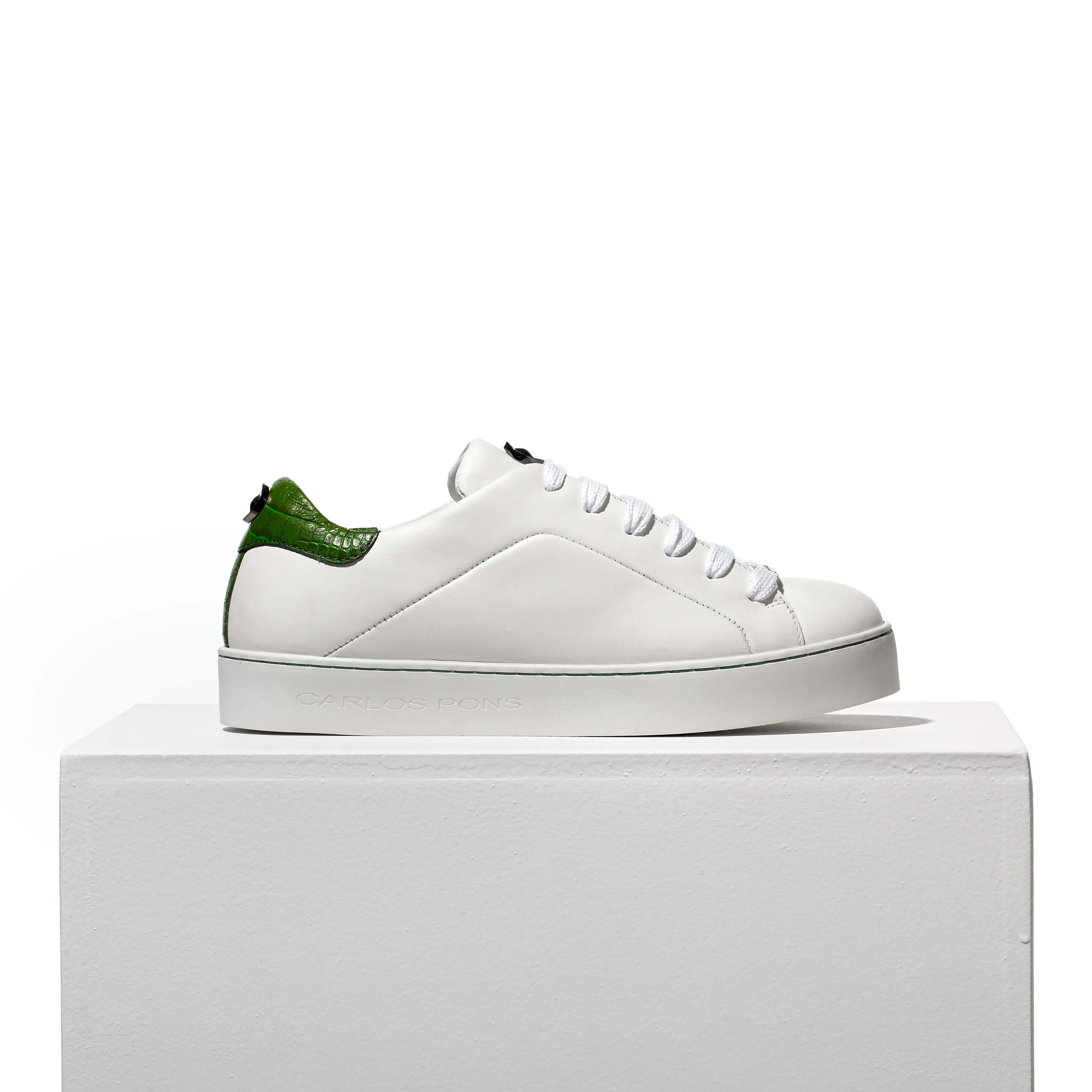 SNEAKER BASIC BLANCO - OLIVA