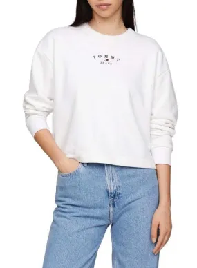 Tommy Jeans Women's White Essential Logo Sweatshirt