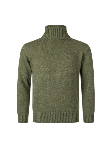 UNIVERSAL WORKS Suéter Tweed Knit Hombre Green