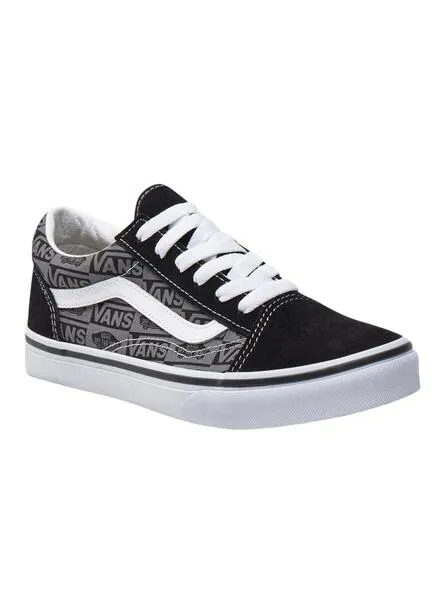 Vans Old Skool Logo Negro Teen Sneakers