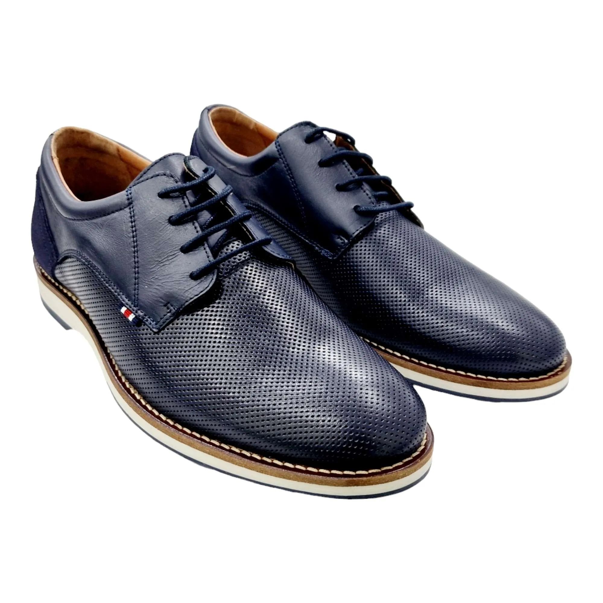 ZAPATOS HOMBRE BLUCHER PICADO CASUAL MARINO